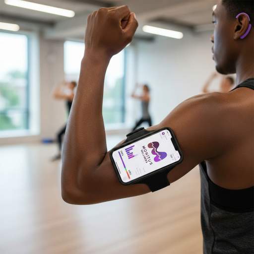 Smartphone in armband